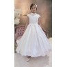 HANDMADE WHITE FIRST HOLY COMMUNION DRESS STYLE T-880