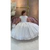 HANDMADE WHITE FIRST HOLY COMMUNION DRESS STYLE T-880