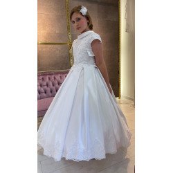 HANDMADE WHITE FIRST HOLY COMMUNION DRESS STYLE T-880