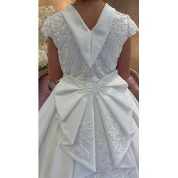 HANDMADE WHITE FIRST HOLY COMMUNION DRESS STYLE T-880