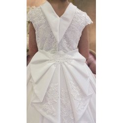 HANDMADE WHITE FIRST HOLY COMMUNION DRESS STYLE T-880