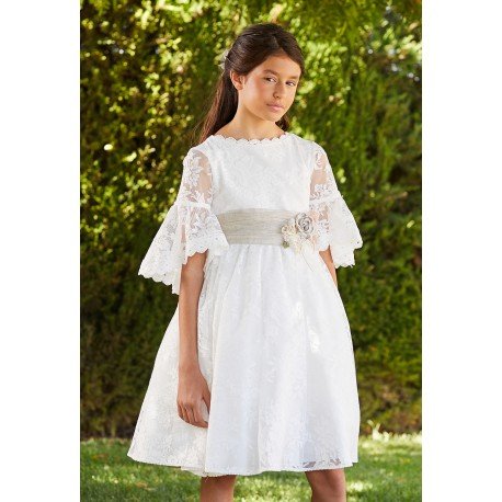 Amaya Ivory Handmade First Holy Communion Dress Style 536012