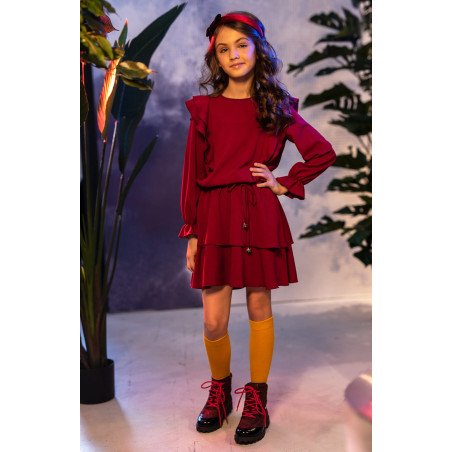 Burgundy Confirmation/Special Occasion Dress Style 0AW-3B