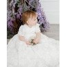 TETER WARM HANDMADE BABY GIRL IVORY CHRISTENING GOWN STYLE B21L