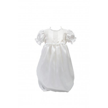 White Baby Girl Christening Gown & Bonnet Style G002