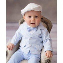 White/Blue Christening Baby Boy Outfit Style KAJETAN BLUE