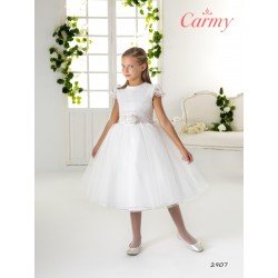 CARMY HANDMADE IVORY/PINK FIRST HOLY COMMUNION DRESS STYLE 2907