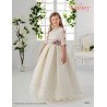 CARMY HANDMADE IVORY/PINK UNIQUE FIRST HOLY COMMUNION DRESS STYLE 2304 EP