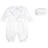 Beau Kid Baby Boys White Christening Romper Style Romper-2