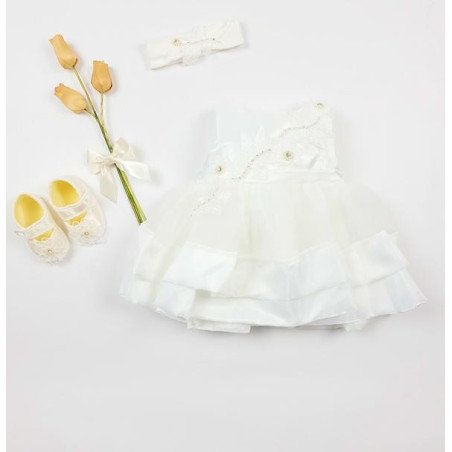 Ivory Baby Girl Christening Set Style 6060