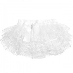 White Christening Baby Girl Frilly Knickers Style PANT-300