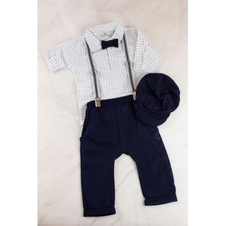 Beau Kid Navy Baby boys christening 4pc Set Style 30280-nv