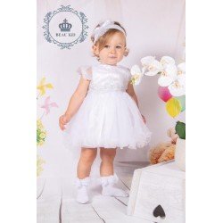 Beau Kid Baby Girls White Christening Dress Style 123045