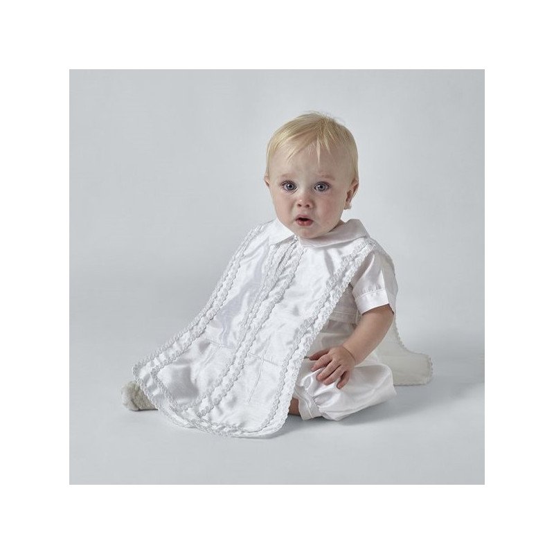 White Baby Boy Christening Romper Style THEO