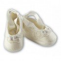 Sarah Louise Ivory Christening Baby Girl Shoes Style 004434