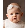 Ivory Baby Girl Christening Headband Style Sophia