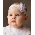 Baby Girls White Christening Headband Style Victoria Headband