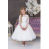 Handmade White Ballerina Length First Holy Communion Dress Style MIKELA SHORT WHITE