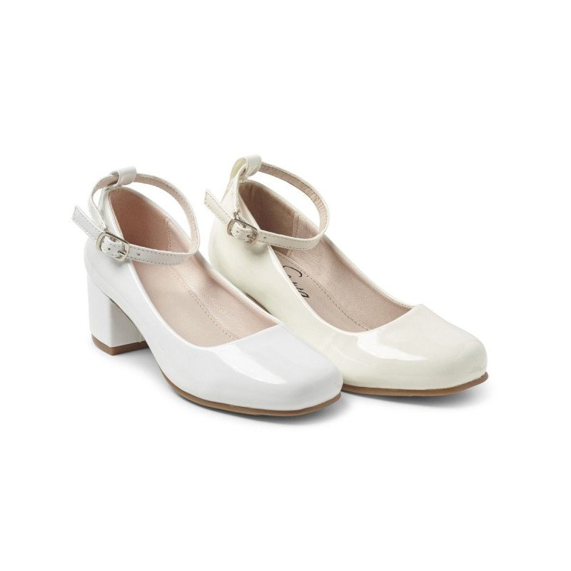 Girls White Communion / Flower Girls Shoes Julia