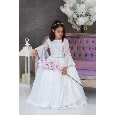 Ivory Handmade First Holy Communion Dress Style SILENA