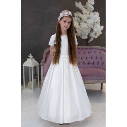 Simple Elegant Handmade First Holy Communion Dress style DEMI IVORY