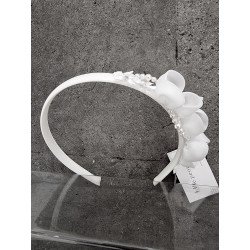 White First Holy Communion Headband Style 5260