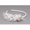 White/Pink/Green First Holy Communion Headband Style OW-066