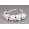 WHITE/PINK/GREEN FIRST HOLY COMMUNION HEADBAND STYLE OW-058