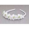 WHITE/GREEN FIRST HOLY COMMUNION HEADBAND STYLE OW-014