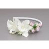 Ivory/White/Green/Pink First Holy Communion Headband Style OW-008