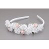 WHITE/PINK/GREEN FIRST HOLY COMMUNION HEADBAND STYLE OW-059