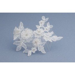 White First Holy Communion Hair Comb Style SN-018