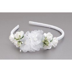 WHITE/GREEN FIRST HOLY COMMUNION HEADBAND STYLE OW-063
