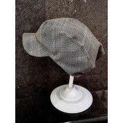 Light Grey Checkered Baby Boy Christening Hat Style HAT 019