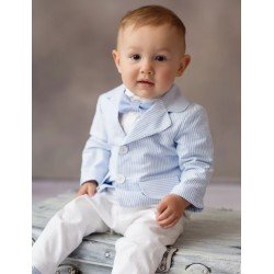 White/Blue Baby Boy Christening Suit Style KACPER