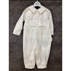 Sarah Louise Christening Ivory Baby Boys Romper/Hat Style 002216BL