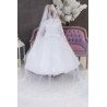 HANDMADE FIRST HOLY COMMUNION DRESS & VEIL STYLE T-948