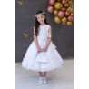 JOAN CALABRESE WHITE TEA-LENGTH FIRST HOLY COMMUNION DRESS STYLE 121306