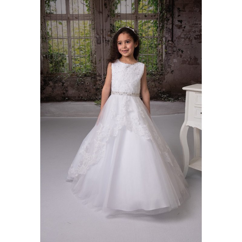 SWEETIE PIE WHITE FIRST HOLY COMMUNION DRESS STYLE 3000