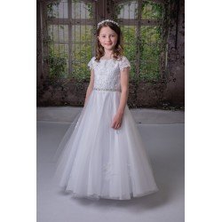 Sweetie Pie First Holy Communion White Dress Style 4001