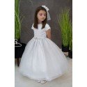 JOAN CALABRESE WHITE TEA-LENGTH FIRST HOLY COMMUNION DRESS STYLE PJ-05