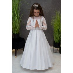 White Handmade First Holy Communion Dress Style JESSICA