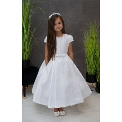 JOAN CALABRESE WHITE TEA-LENGTH FIRST HOLY COMMUNION DRESS STYLE PJ-04