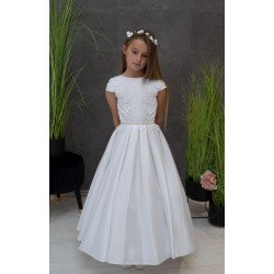 White Handmade First Holy Communion Dress Style ESPERANCE