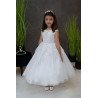 JOAN CALABRESE WHITE TEA-LENGTH FIRST HOLY COMMUNION DRESS STYLE PJ-15