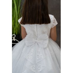 JOAN CALABRESE WHITE TEA-LENGTH FIRST HOLY COMMUNION DRESS STYLE PJ-03