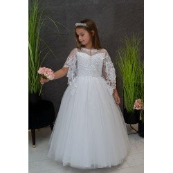 White Handmade First Holy Communion Dress Style BLANCHE