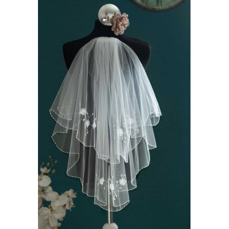 White First Holy Communion Veil Style CV150