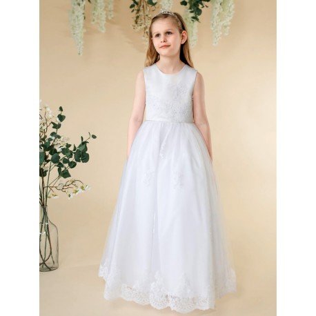 Linzi Jay White First Holy Communion Dress Style LWCD90WT