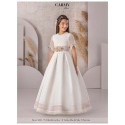 Carmy Handmade Ivory/Pink First Holy Communion Dress Style 3805